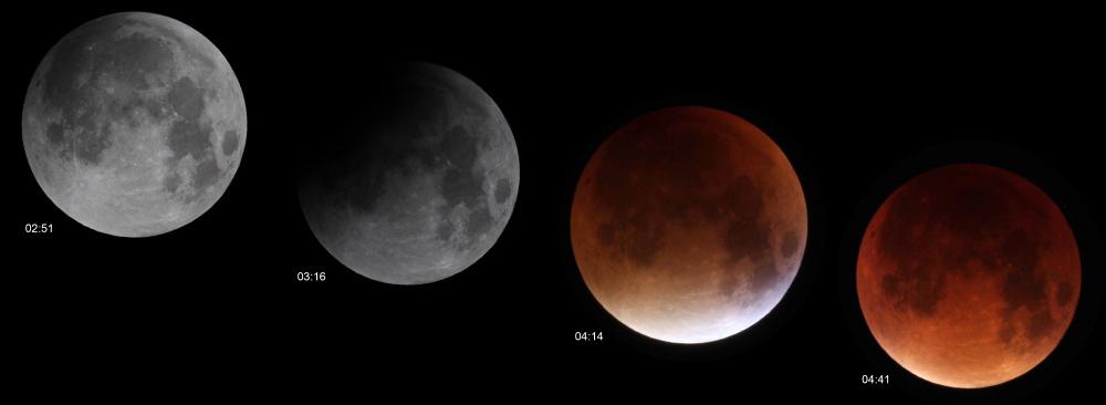 Mondfinsternis-Collage