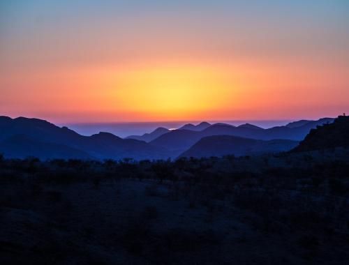 Sonnenuntergang in Namibia