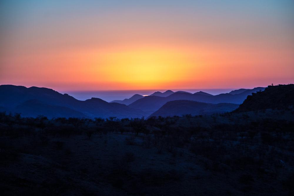 Sonnenuntergang in Namibia